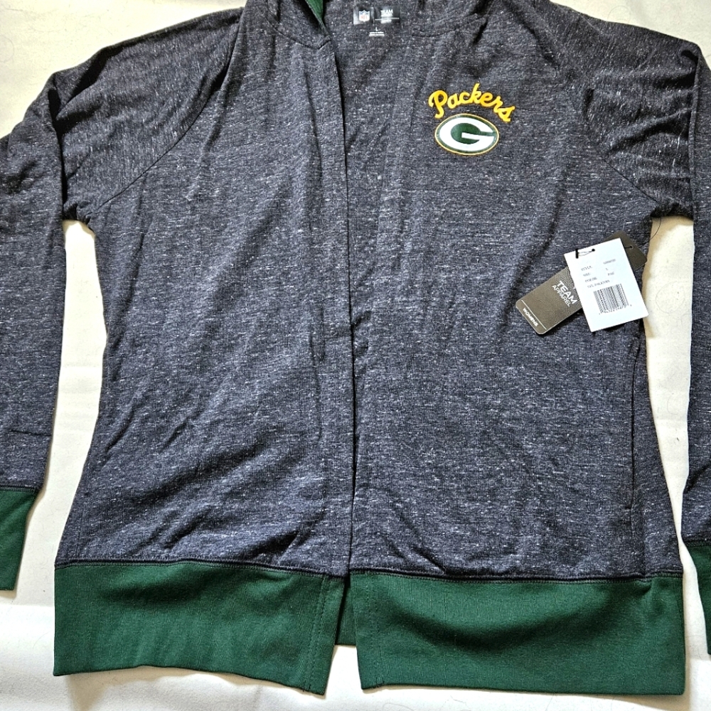 NWT! Green Bay Packers G-III 4Her by Carl Banks Chalk Talk Hoodie Cardigan Large - Picture 4 of 11